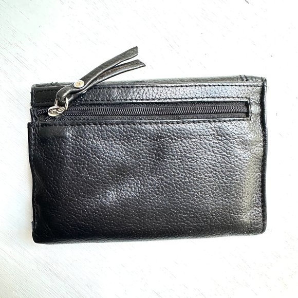 SWISSGEAR  Black Genuine Leather card holder bills and coins wallet - Picture 2 of 8